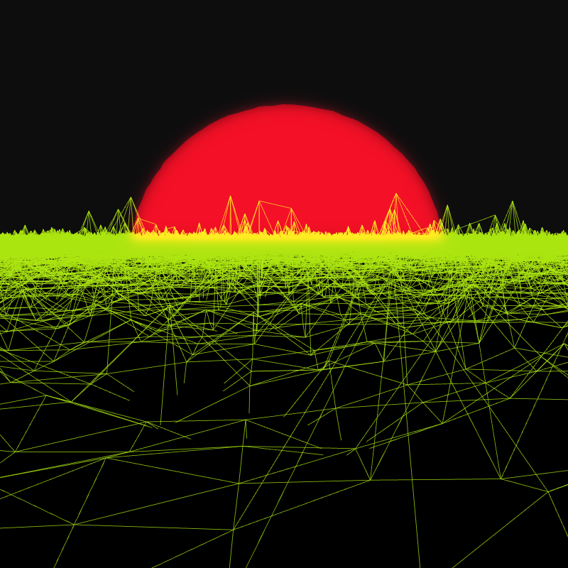 Generative Retrowave Field #120