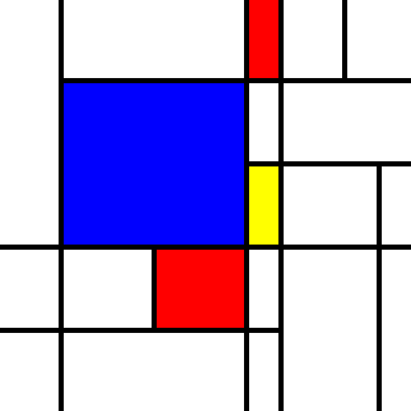 compositioninredblueandyellow.art, (NFT) #2