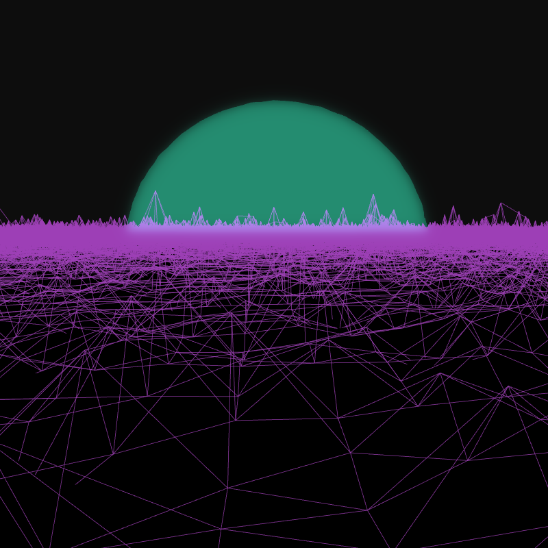 Generative Retrowave Field #25