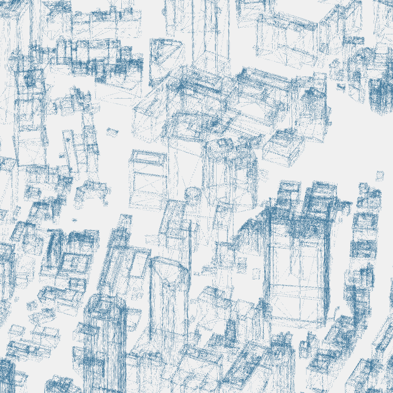 Algorithmic Drawing: Minato City Tokyo #48