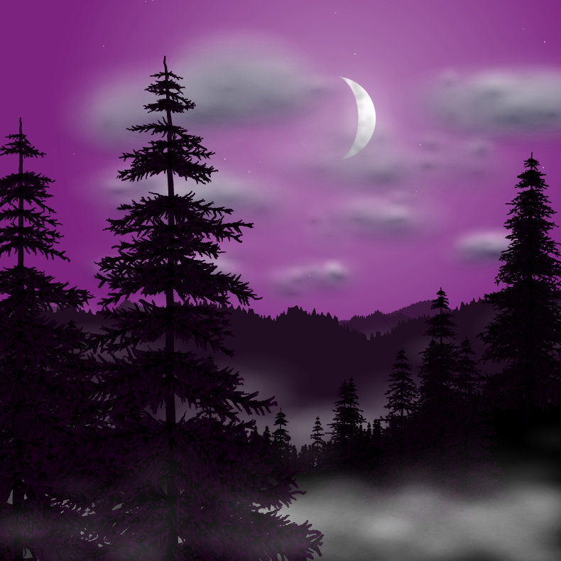 Moonlit Mountains #1