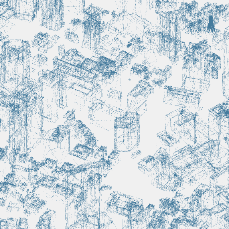 Algorithmic Drawing: Minato City Tokyo #57