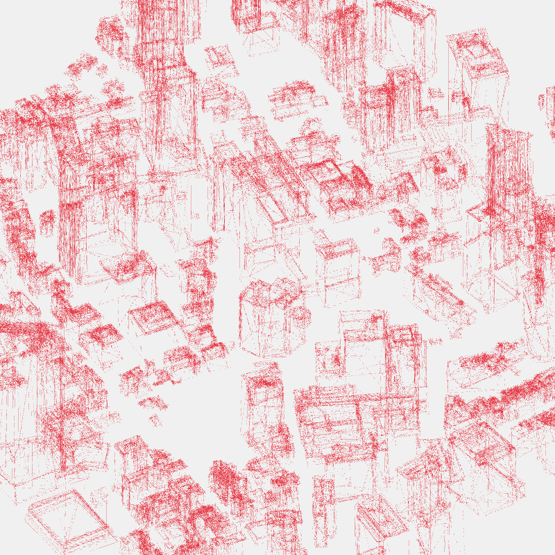 Algorithmic Drawing: Minato City Tokyo #17