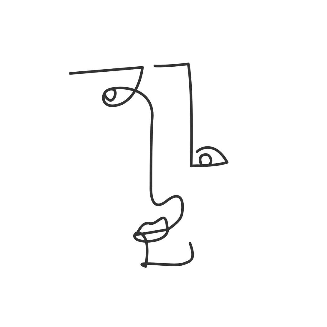 One line faces #11