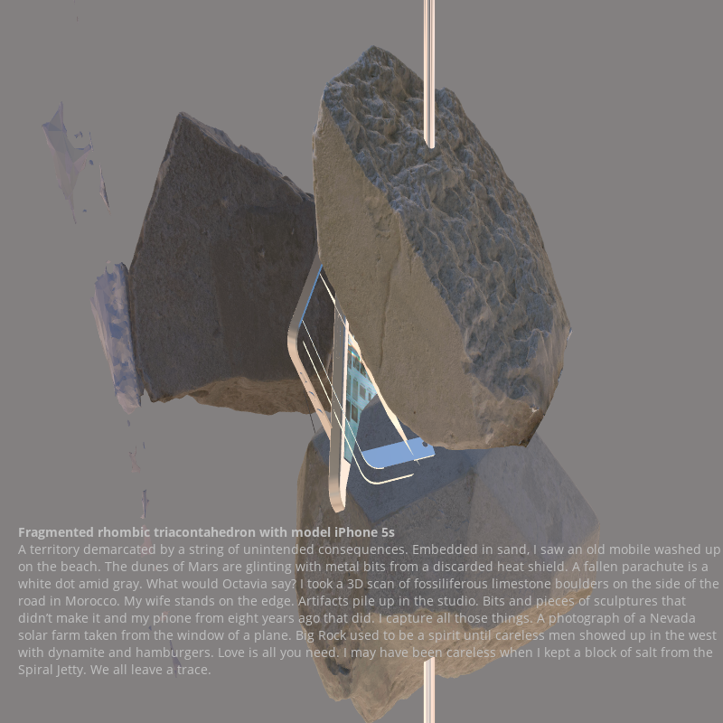 Fragmented triacontahedron with iPhone 5s #14