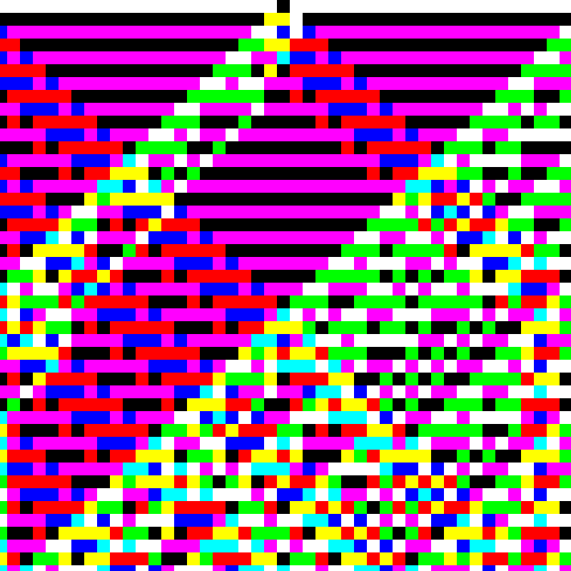 RGB Elementary Cellular Automaton #445