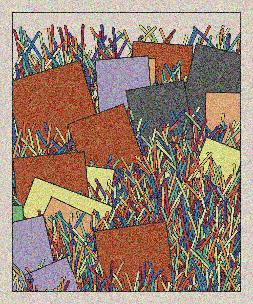 Paper salad with colored cardboard #9