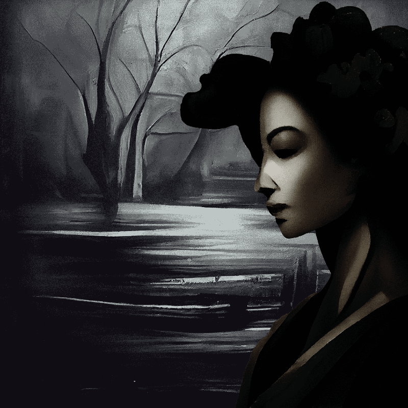 Geisha on the dark