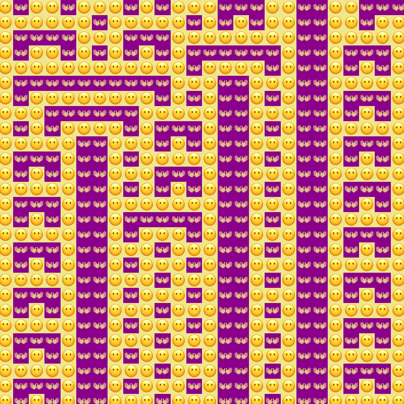 Elementary Cellular Emoji Automata #396