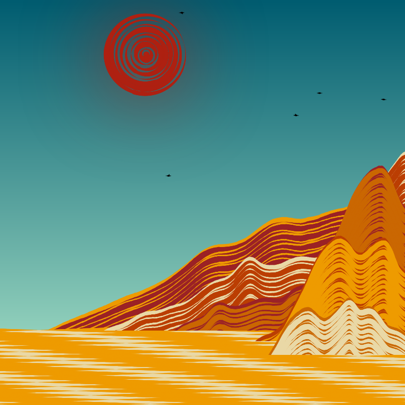 Painted Mountain Sunset #189