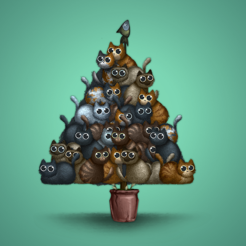 Fluffy Christmas Tree #10