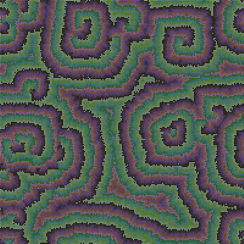 Reaction Diffusion Cellular Automata #44