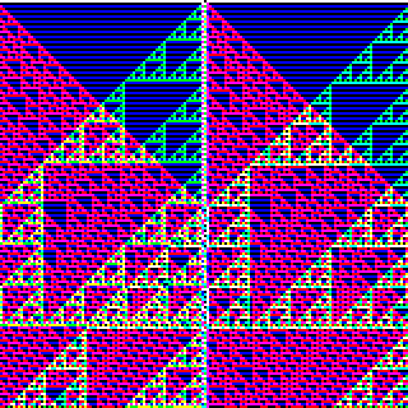 RGB Elementary Cellular Automaton #165