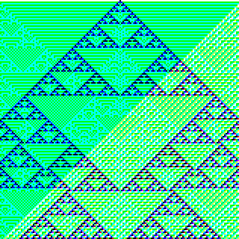 RGB Elementary Cellular Automaton #986