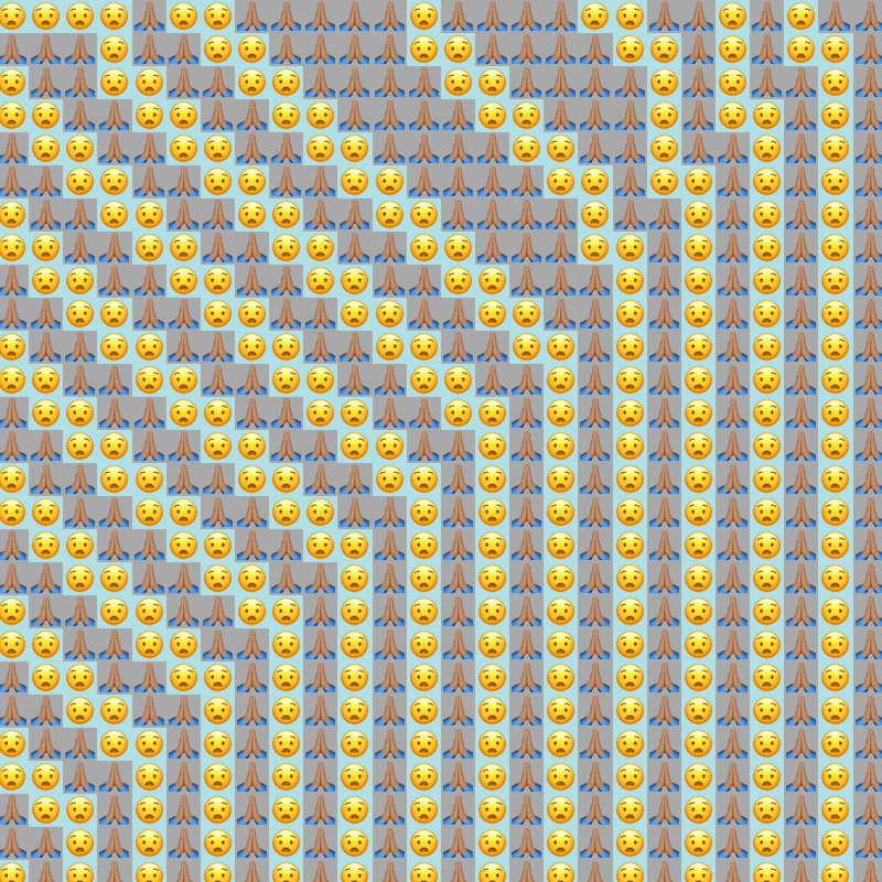 Elementary Cellular Emoji Automata #66