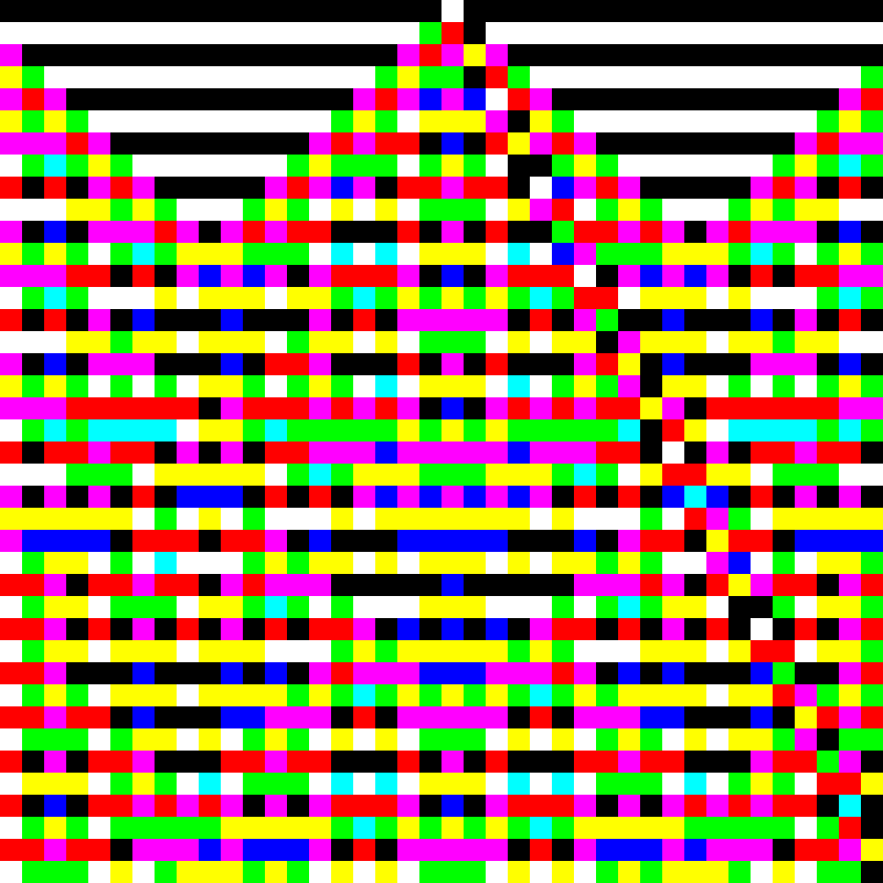 RGB Elementary Cellular Automaton #56