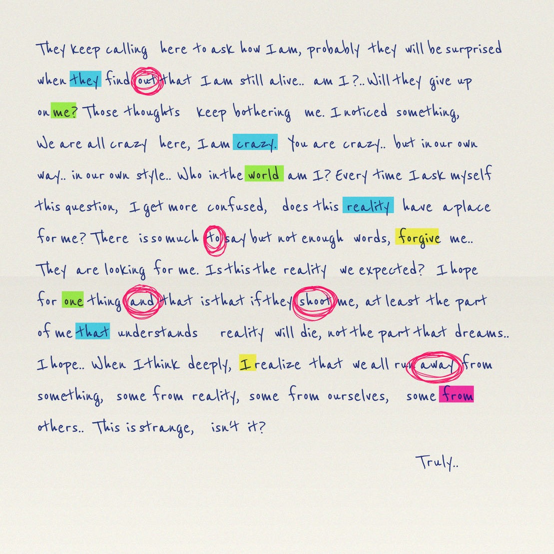 Conspiracy Theory Vol.2: a letter #52
