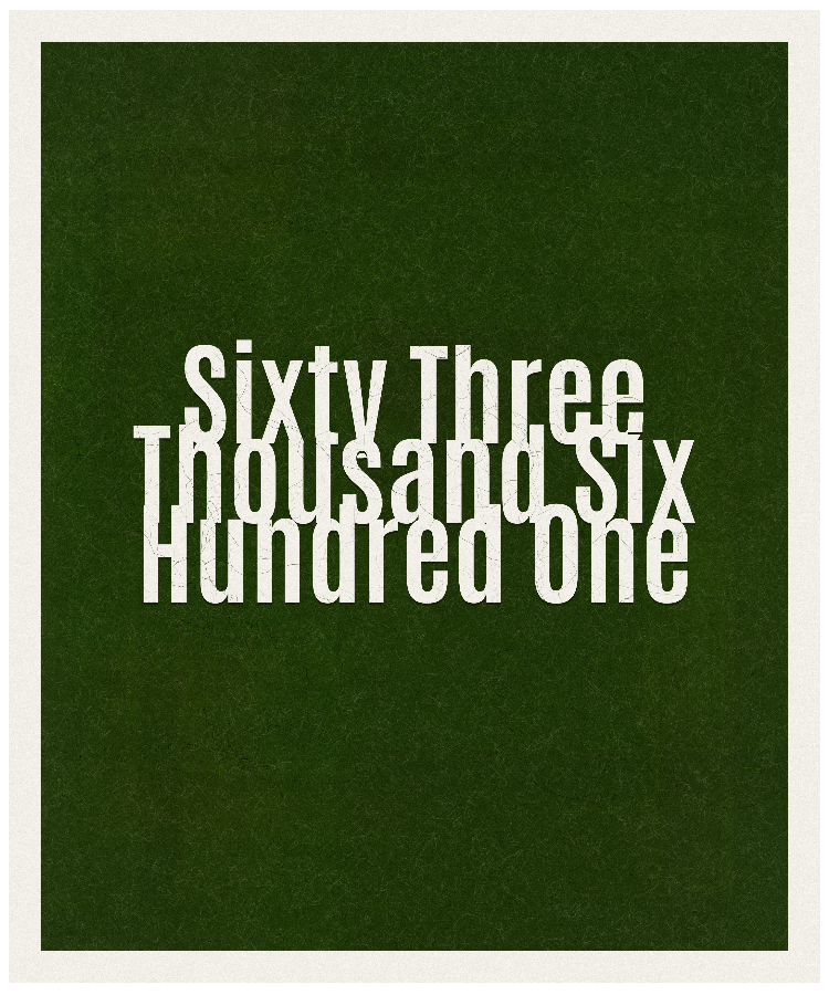 Count #63601