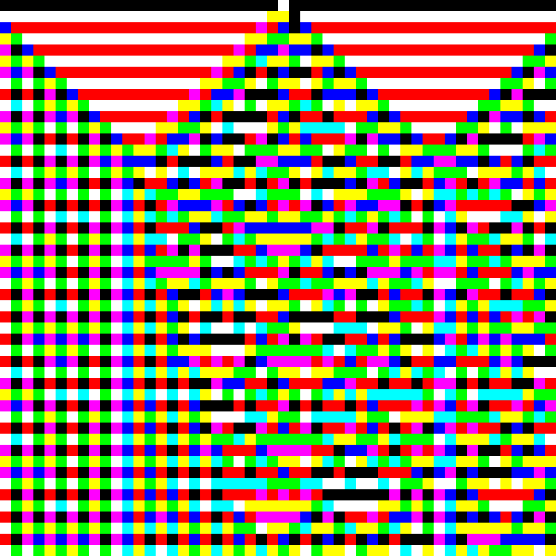 RGB Elementary Cellular Automaton #347