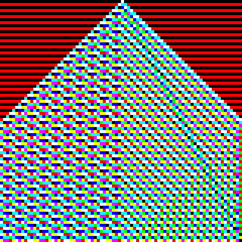 RGB Elementary Cellular Automaton #287