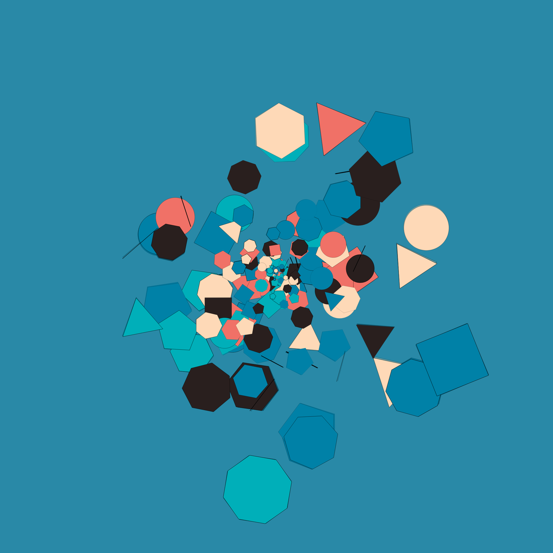 Chaotic Colored Shapes #9