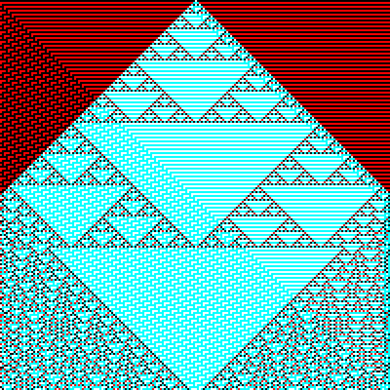 RGB Elementary Cellular Automaton #921