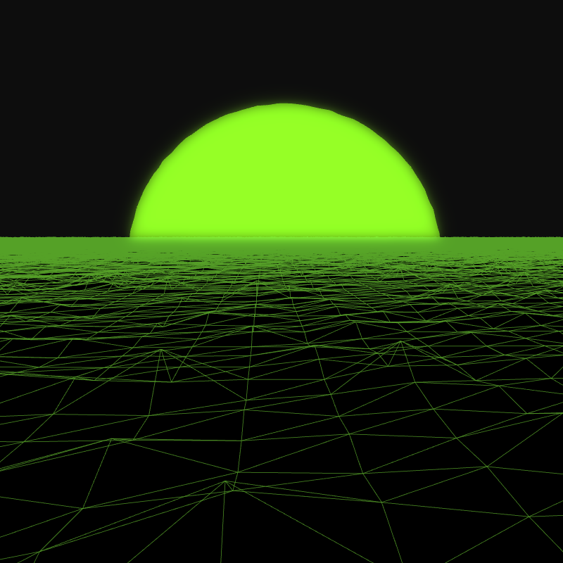 Generative Retrowave Field #27