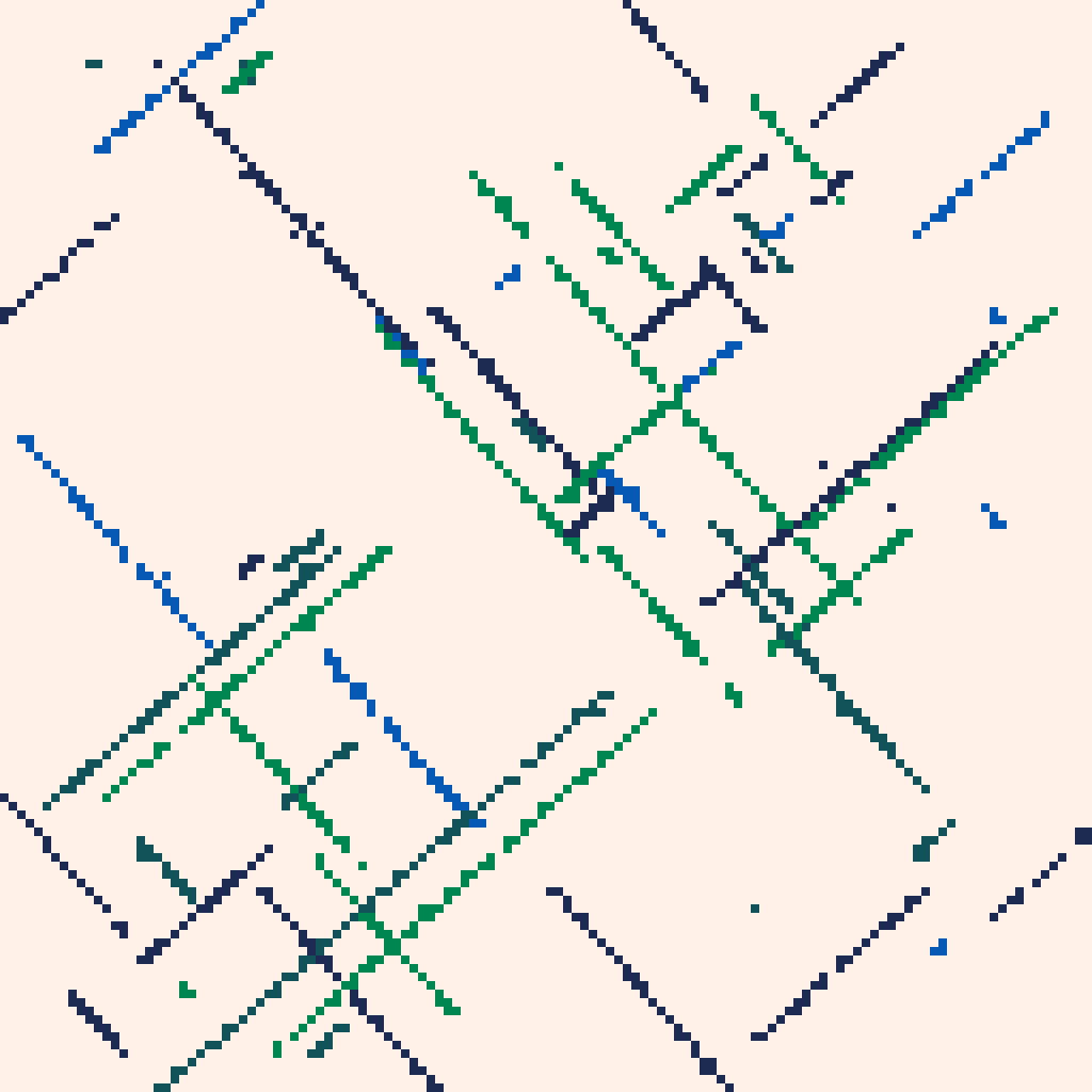 Genuary 2023 Day 4 - Intersections #16