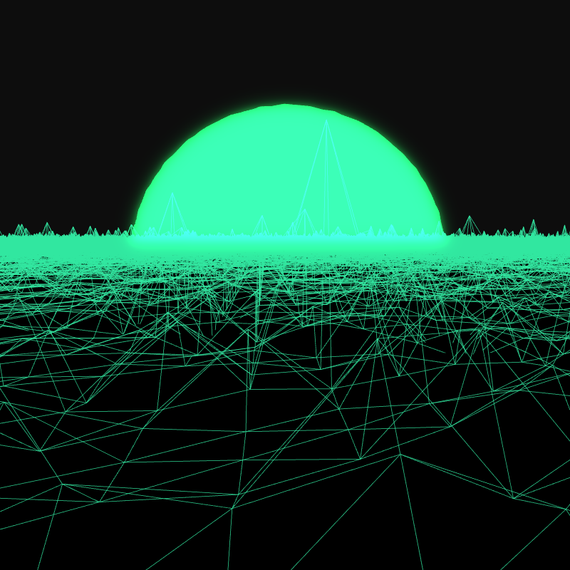 Generative Retrowave Field #137