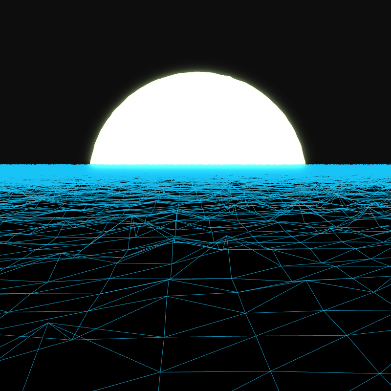 Generative Retrowave Field #30