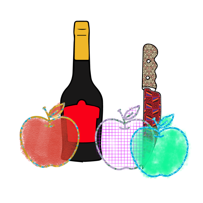 bottle and apples #91