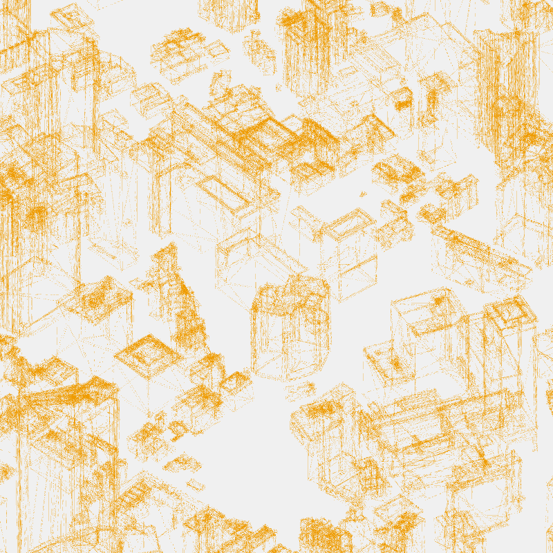 Algorithmic Drawing: Minato City Tokyo #10