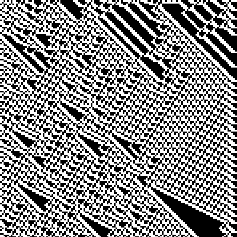 Colored Elementary Cellular Automaton #384