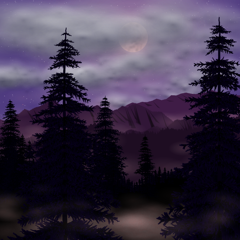 Moonlit Mountains #78