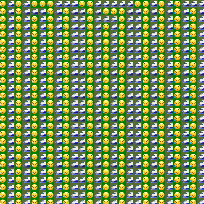 Elementary Cellular Emoji Automata #172