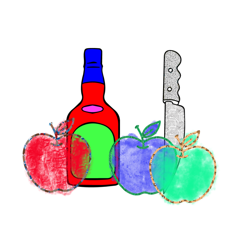 bottle and apples #109