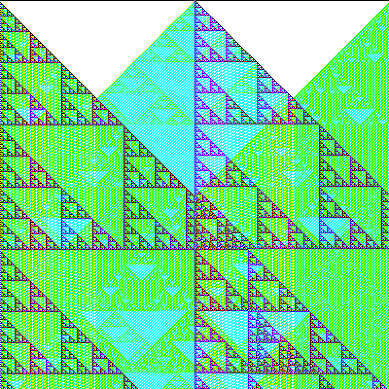 RGB Elementary Cellular Automaton #385