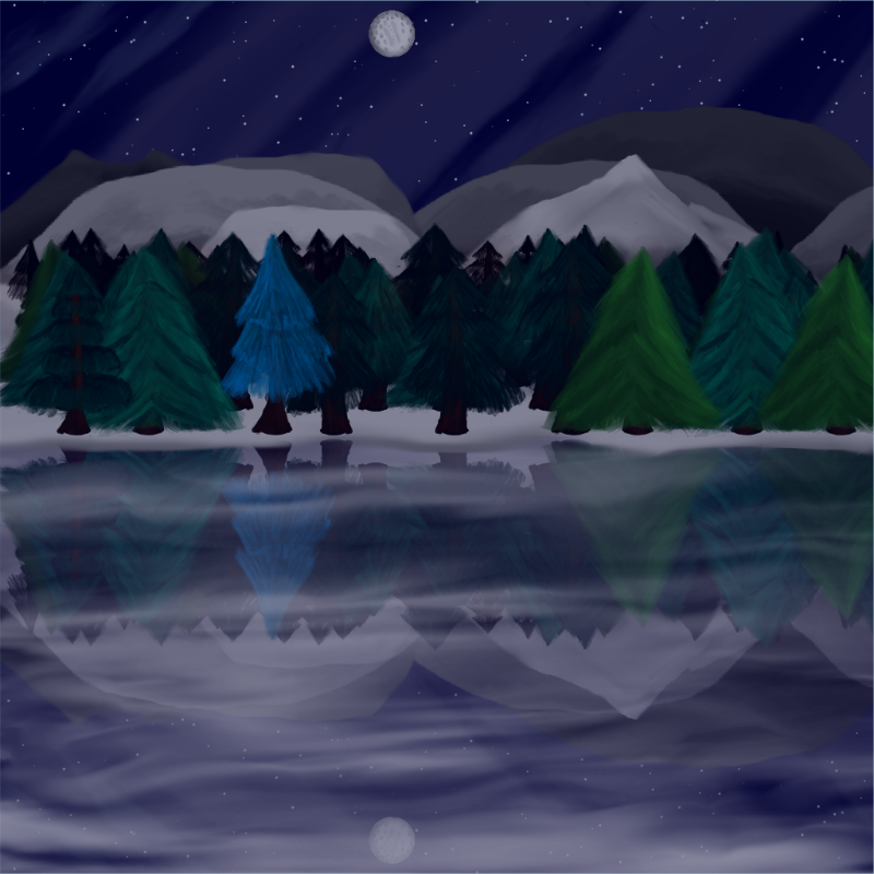 Moony Winter Lake #52