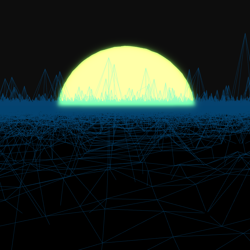 Generative Retrowave Field #28