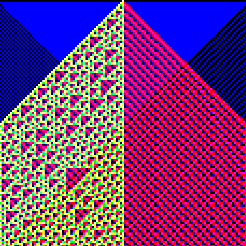 RGB Elementary Cellular Automaton #46