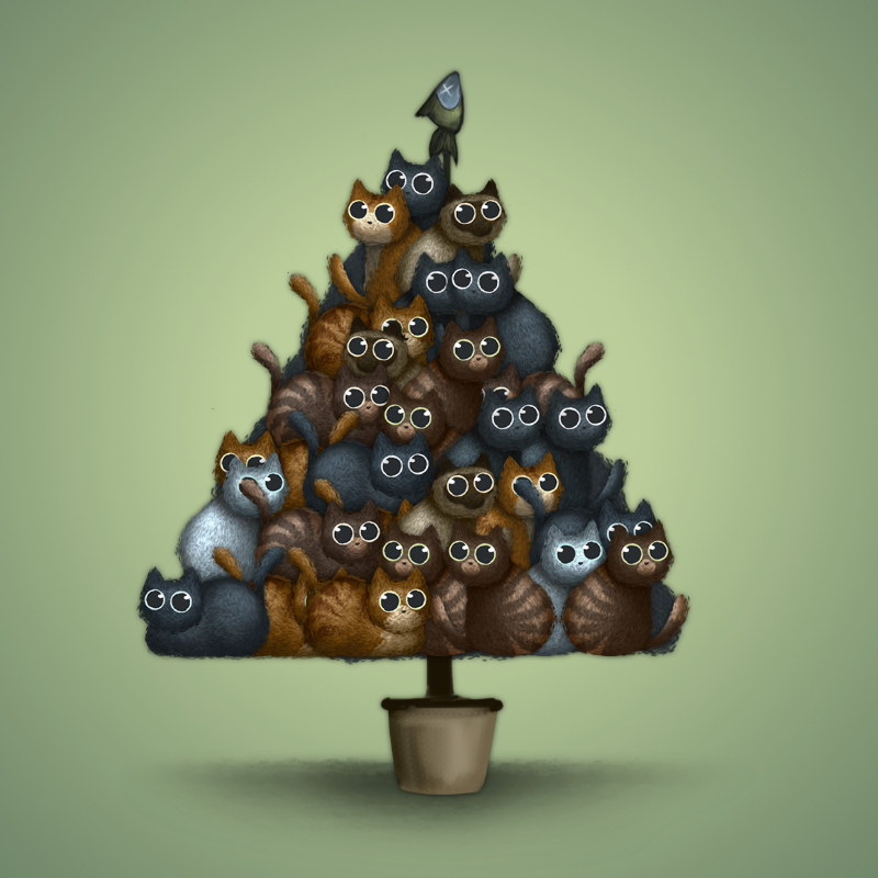 Fluffy Christmas Tree #44