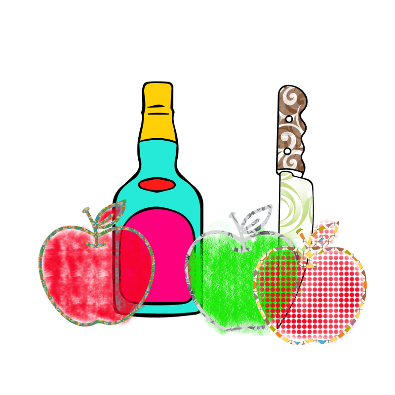 bottle and apples #128