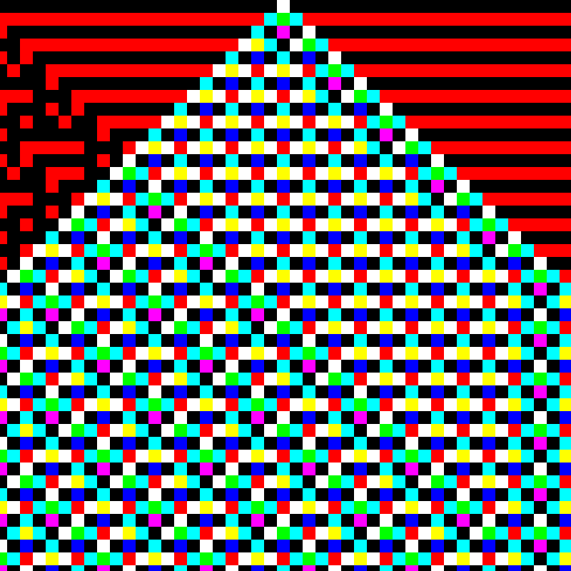 RGB Elementary Cellular Automaton #769