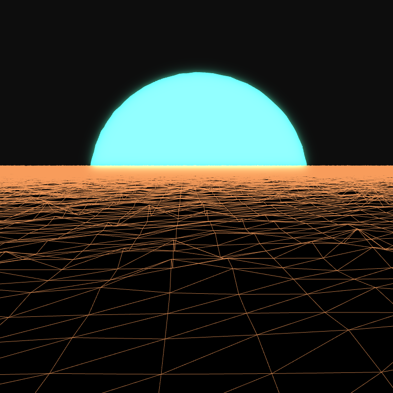 Generative Retrowave Field #38