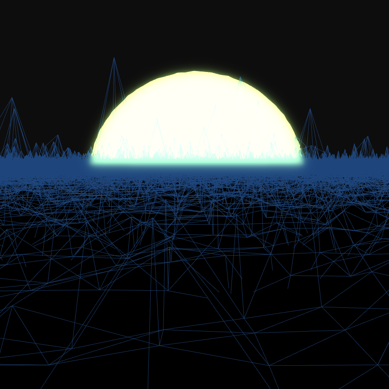 Generative Retrowave Field #74