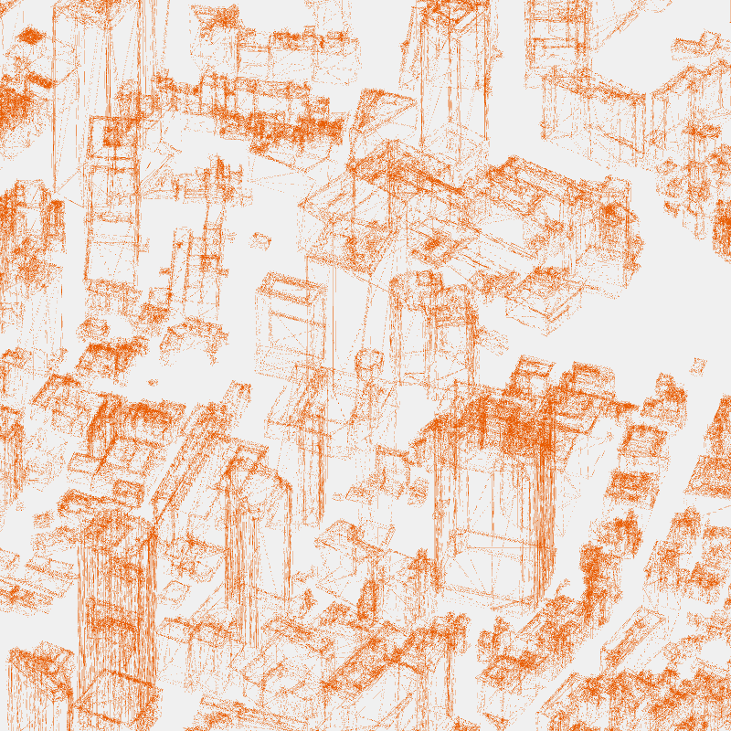 Algorithmic Drawing: Minato City Tokyo #92