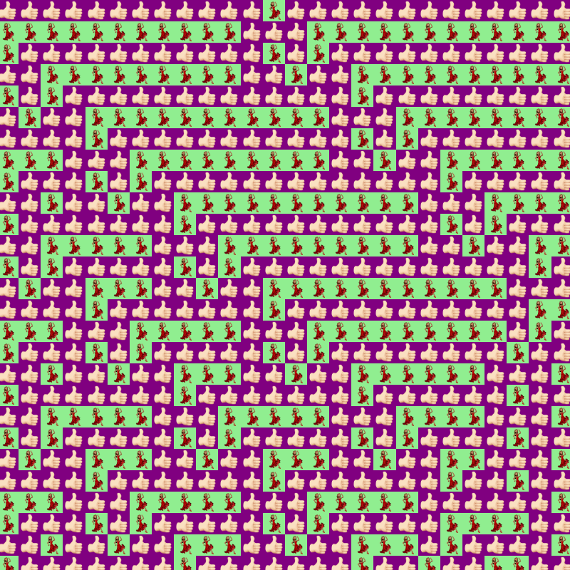 Elementary Cellular Emoji Automata #23