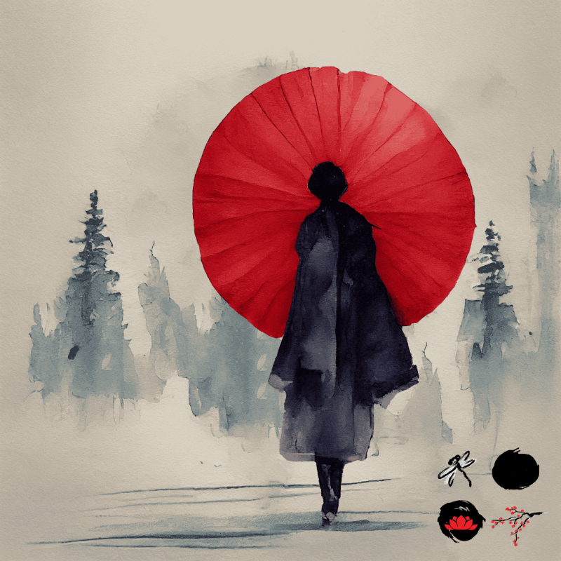 A walking geisha