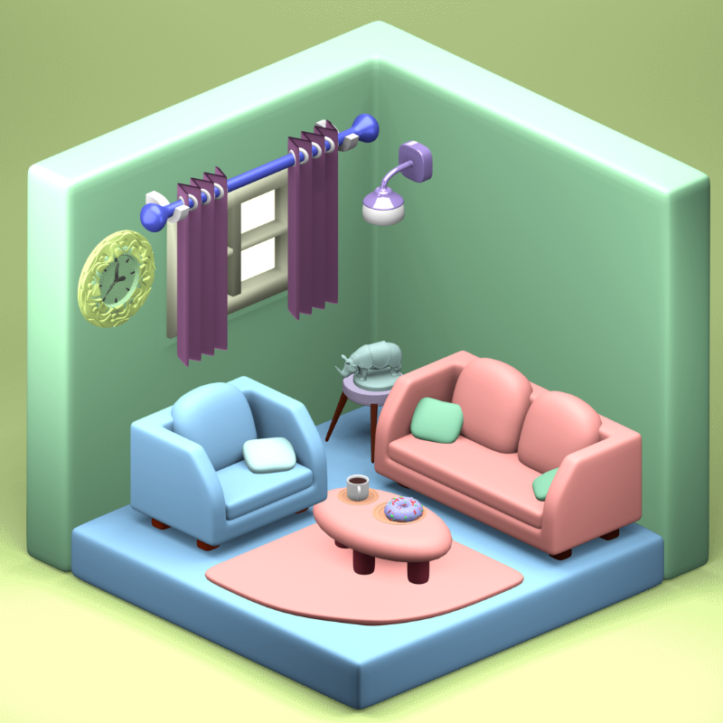 3D Fantasy Living room #22