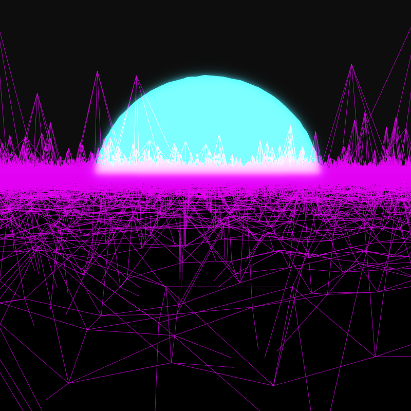 Generative Retrowave Field #29